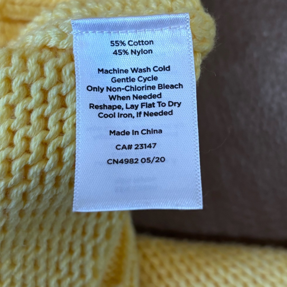 Talbots Yellow Cable Knit Sweater - Picture 4 of 4